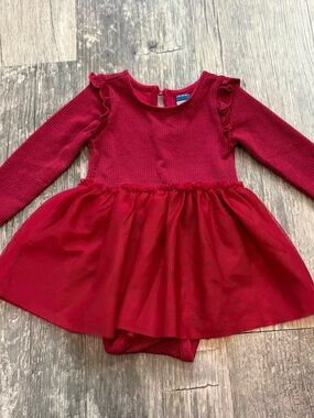 Old Navy Red Long Sleeve Dress for infants